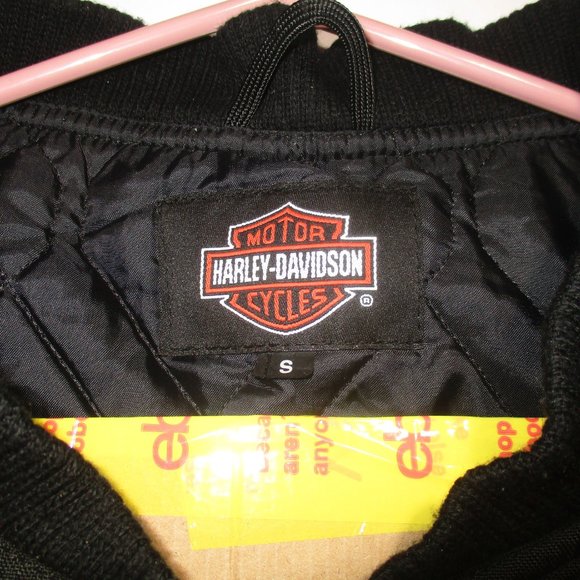 HARLEY DAVIDSON Full Zip Men's Black Lightweight Jacket, Windbreaker Size S - Picture 3 of 7